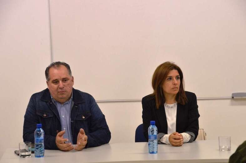 Carmen Hernández y Juan Martel, miembro de la alianza Juntos por Telde (Foto TA)